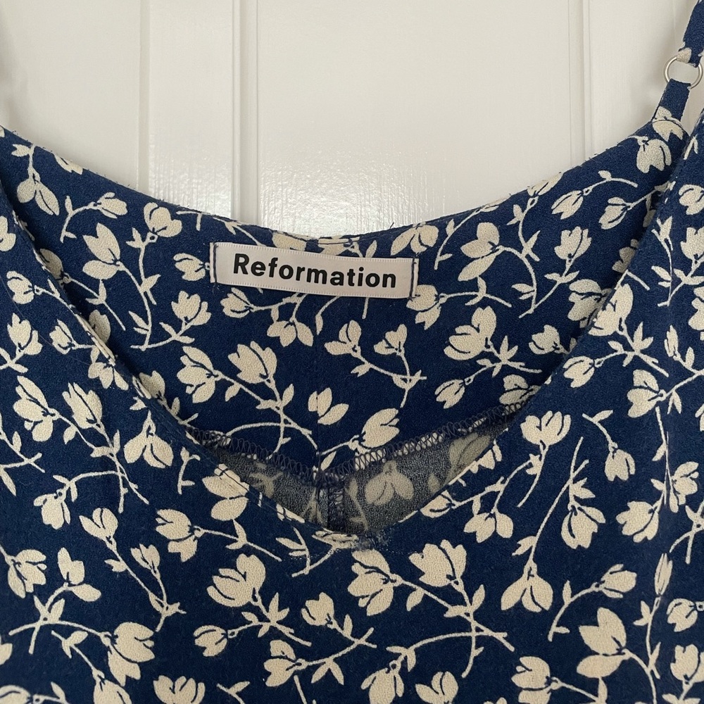 Reformation MIDI blue floral dress - Picture 5 of 5